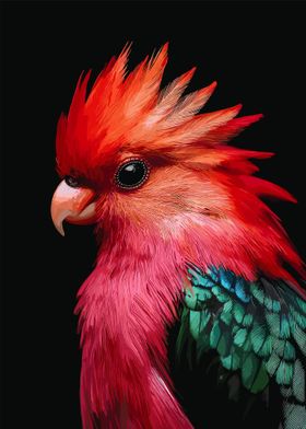 Red Parrot Portrait