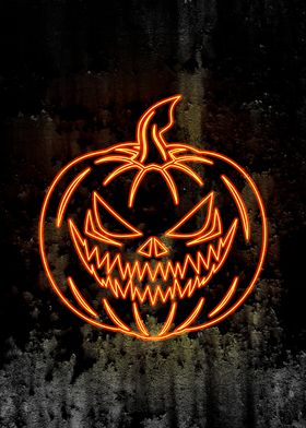 Halloween Pumpkin Neon Sign