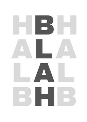 Blah blah blah Abstract Letter Art