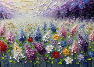 Floral Field Painting