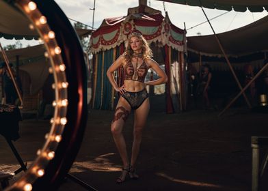 Circus Performer in Lace Lingerie