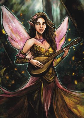 Fairy Bard with Lute