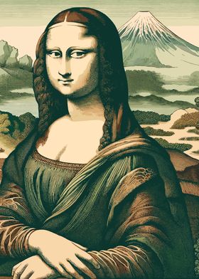 Mona Lisa Mount Fuji