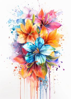 Watercolor Flower Bouquet