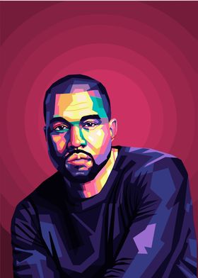 Kanye West Pop Art Portrait