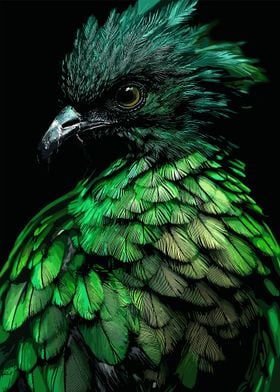 Emerald Green Bird