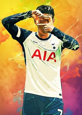 Son Heung Min Soccer Art