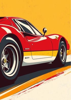 Red Ferrari Poster