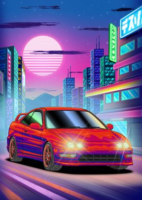 Honda Integra Type R DC2 Synthwave 