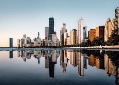 Chicago Skyline Reflection