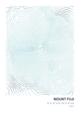 Mount Fuji Topographic Map