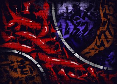 Abstract Graffiti Wall Art