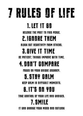 7 Rules of Life Poster