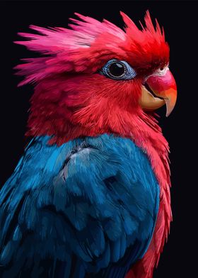 Red and Blue Parrot