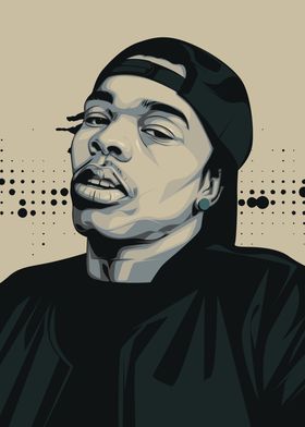 Rapper Portrait Illustration