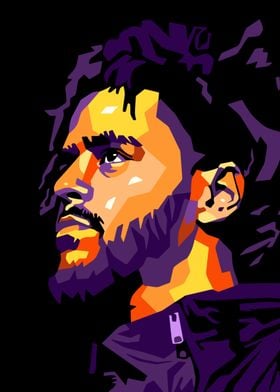 J. Cole Pop Art Portrait