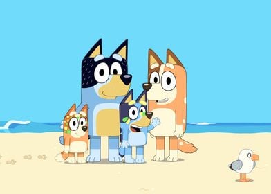 Bluey Family Beach Day