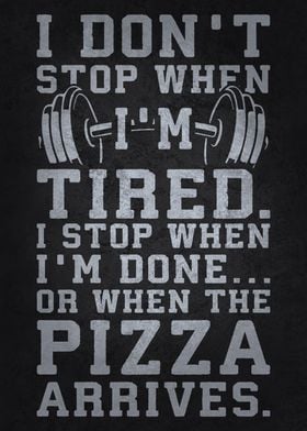 Funny Gym Workout Pizza Humor