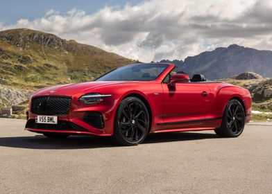 Red Bentley Continental GT Convertible