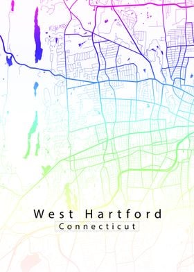 West Hartford Connecticut City Map