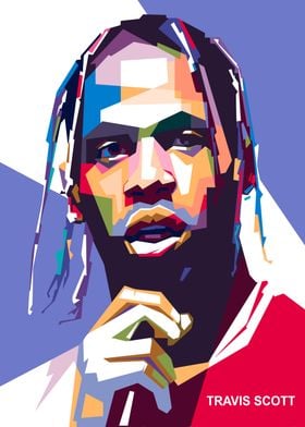 Travis Scott Pop Art Portrait