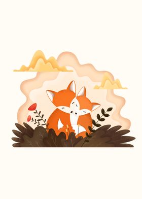 Fox Couple in Nature