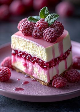 Raspberry Cheesecake Slice