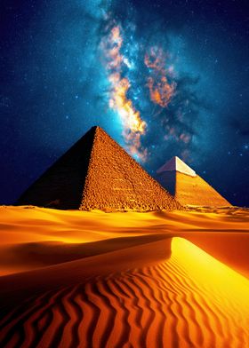 Pyramids Cosmic Night