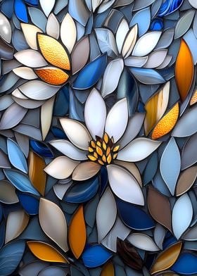 Stained Glass Floral Mosaic