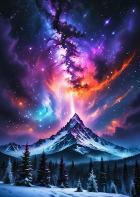 Nebula Mountain Peak Landscape