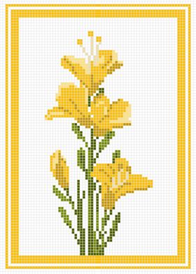 Yellow Flower Cross Stitch