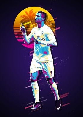 Cristiano Ronaldo Retro Art