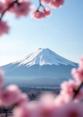 Mount Fuji with Cherry Blossoms