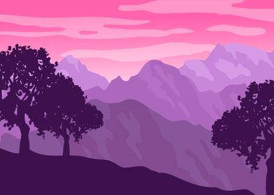 Purple Mountain Sunset