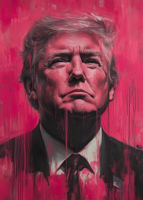 Trump Portrait in Pink