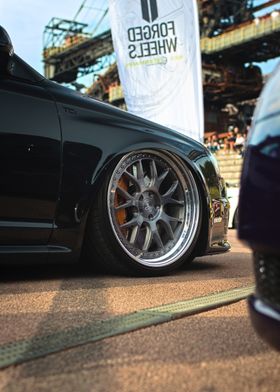 Black Audi with Forged Wheels