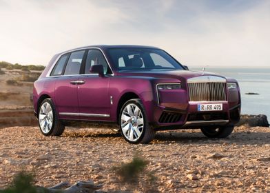 Purple Rolls Royce Cullinan SUV