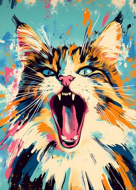 Yelling Cat Art