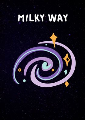 Milky Way Galaxy Illustration