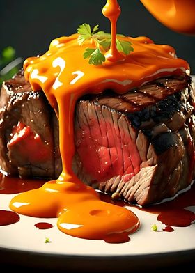 Grilled Steak with Orange Sauce