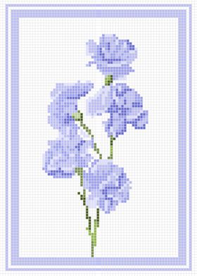 Cross Stitch Flower Pattern