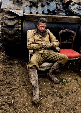 Brad Pitt in War Movie