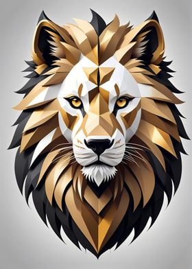 Geometric Lion Head