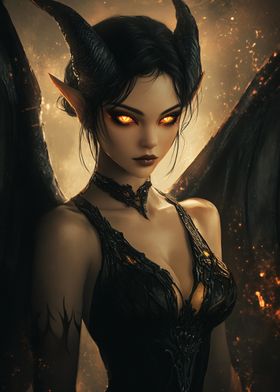 Dark Angel with Horns