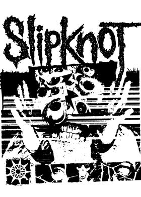 Slipknot Band black white