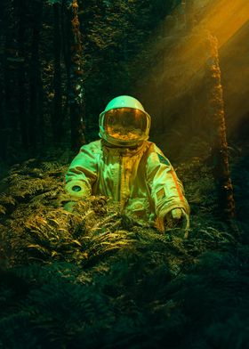 Astronaut in Forest