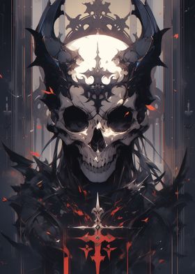 Dark Fantasy Skull Figure