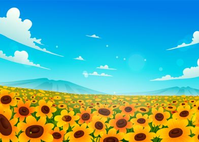 Sunflower Field Landscape