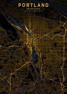 Portland Golden City Map