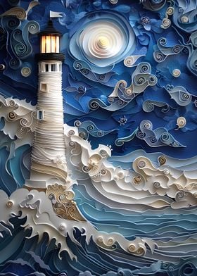 Papercut Lighthouse